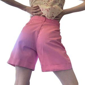 Coralish Bubblegum Pink 80’s Vintage High-Waisted Shorts